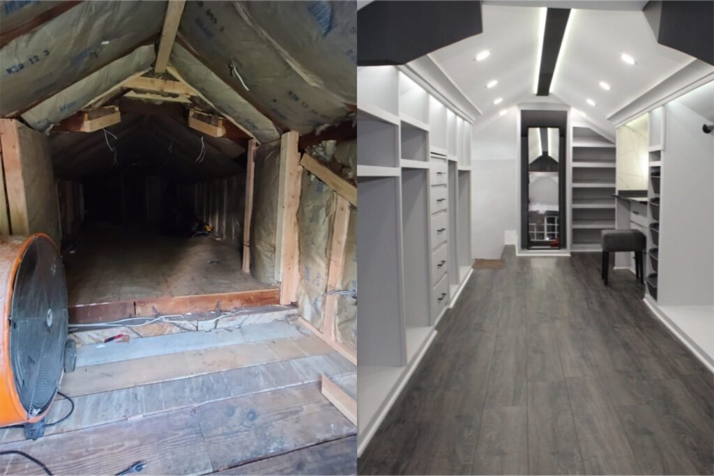 Comment Réussir L'Aménagement De Combles Avant Après Transformation 2 avant et apres transformation de combles lumineux