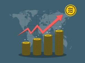 balance avec pieces et graphiques financiers