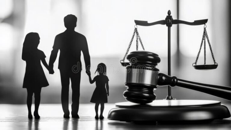 Quelle Différence Entre Légataire Universel Et Héritier Réservataire 34 balance de justice avec silhouettes familiales evolutives