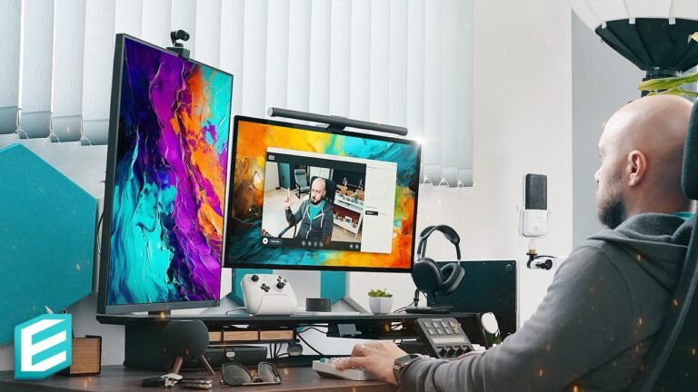 camera avec micro sur bureau professionnel moderne