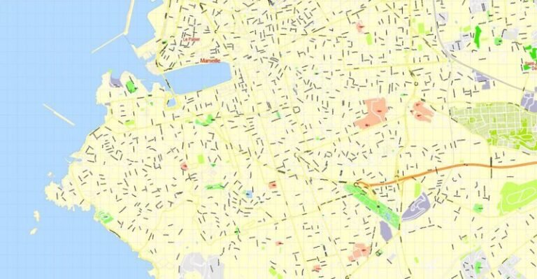 carte de marseille avec icones metiers en tension 1