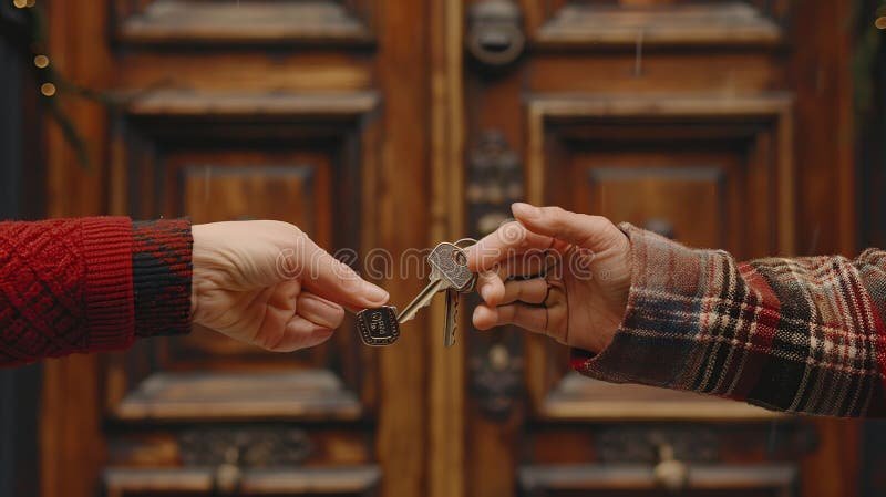 cle remise devant porte dappartement fermee