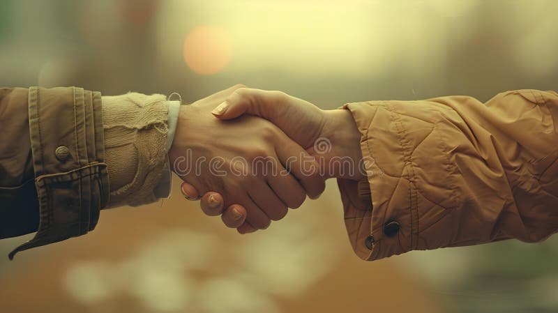deux personnes serrant la main amicalement