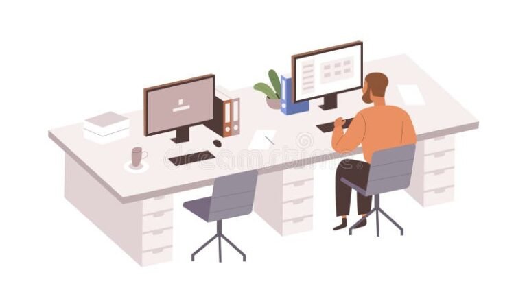 employe absent quittant bureau vide