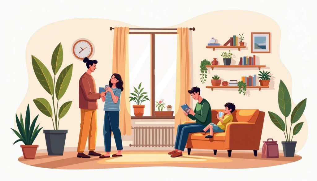 Comment Racheter La Maison Familiale À Ses Frères Et Sœurs Sans Conflit 2 famille unie discutant autour dune maison familiale