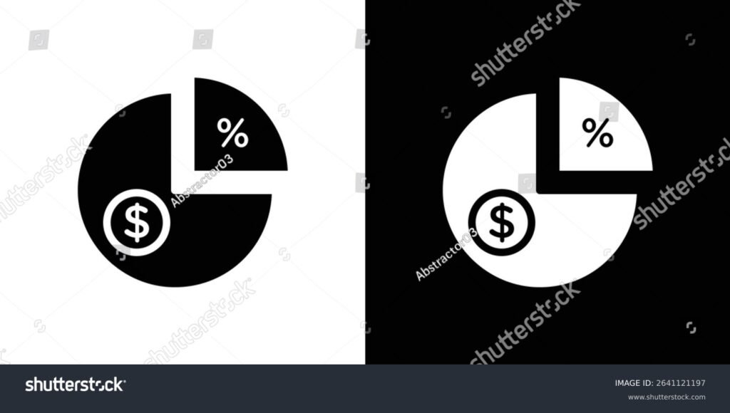 graphique boursier avec symboles de dividendes