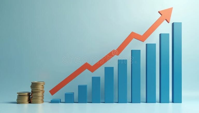 Comment Calculer Le Retour Sur Investissement (ROI) Efficacement 42 graphique croissance financiere avec fleche ascendante