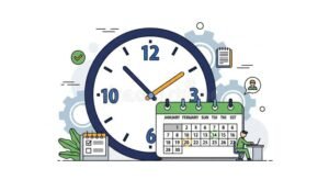 horloge et calendrier illustrant gestion temps