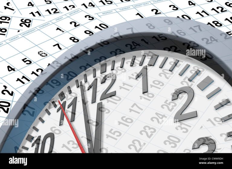 horloge et calendrier symbolisant la date officielle