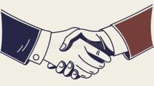 illustration dune poignee de main formelle professionnelle