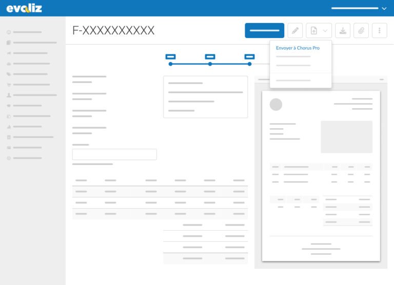 interface utilisateur moderne de chorus pro en action