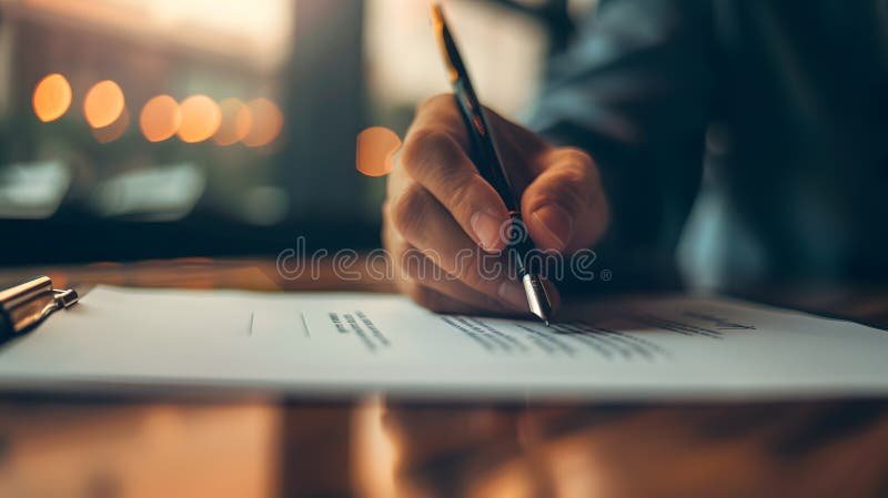 main tenant un stylo pret a signer