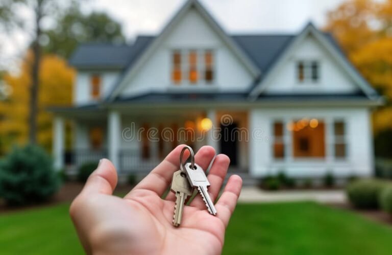 Que veut dire hypothéquer une maison et comment ça fonctionne 9 maison avec cle et maison en arriere plan floue