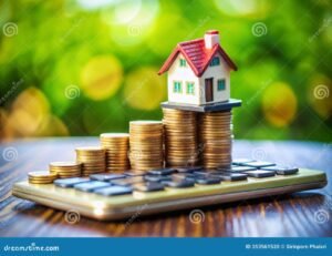 maison de vacances avec calculatrice et pieces