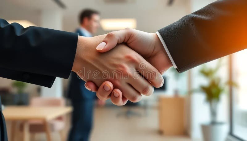 poignee de main entre deux personnes professionnelles