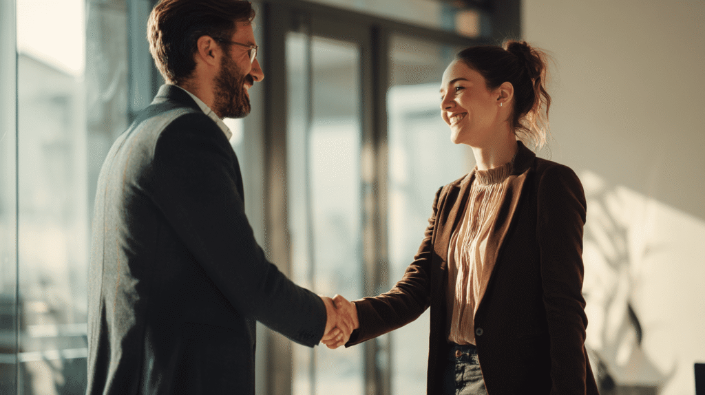 Quel Modèle D'Accord Transactionnel Utiliser Pour Une Rupture Conventionnelle 2 poignee de main professionnelle en bureau moderne