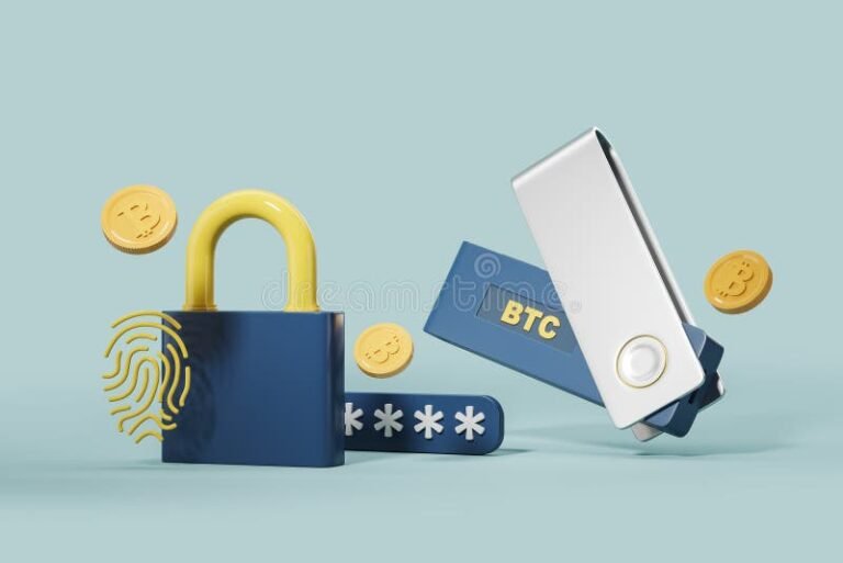 portefeuille crypto securise avec cadenas numerique 1