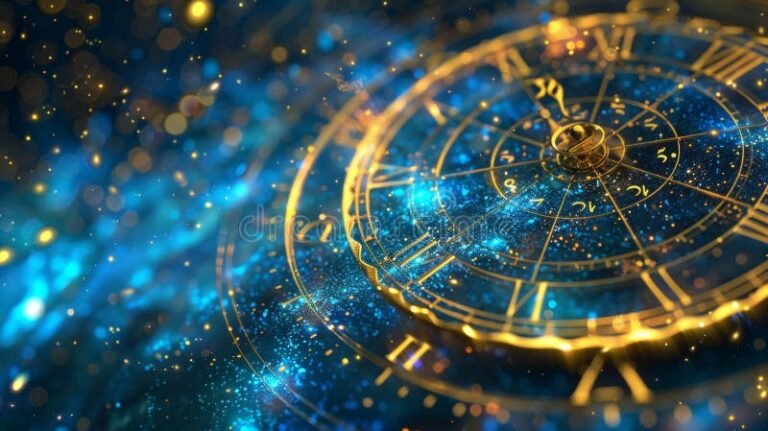 Comment déterminer l'ascendant de son signe astrologique facilement 4 roues astrologiques colorees avec constellations lumineuses